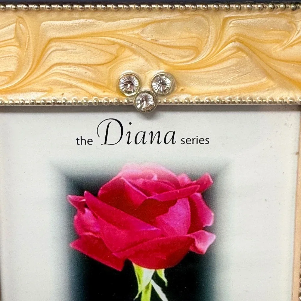 BP Industries Diana Series 4x6 Picture Frame Gold Swirl Enamel Rhinestone